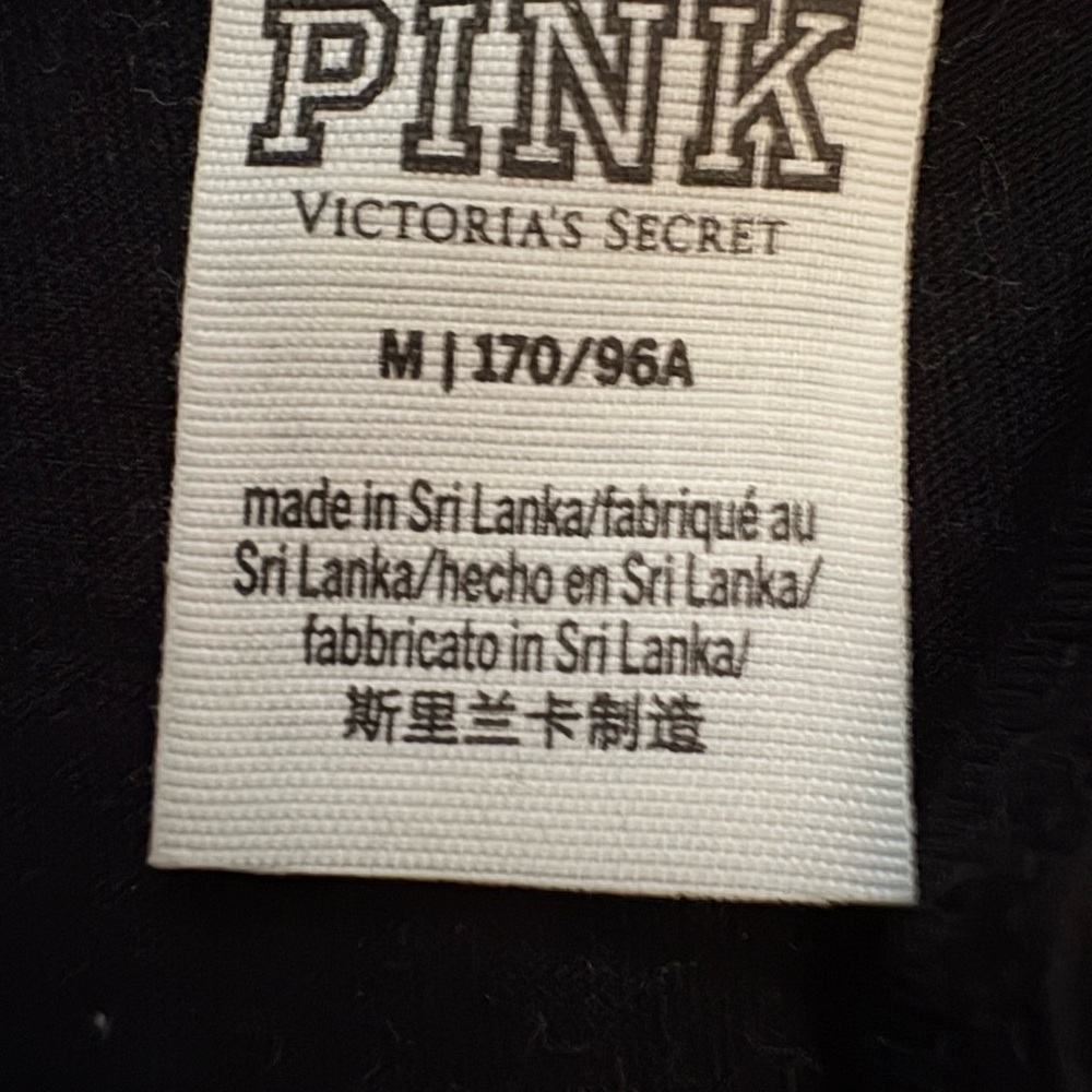 PINK Victoria's Secret Black Sleeveless Graphic sequined Tank Top - Picture 4 of 6